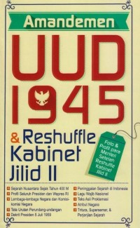 Image of Amandemen UUD 1945 & Reshuffle Kabinet Jilid II